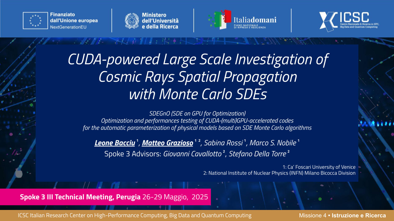 Proud to present our research on cosmic ray simulations at INFN Perugia!